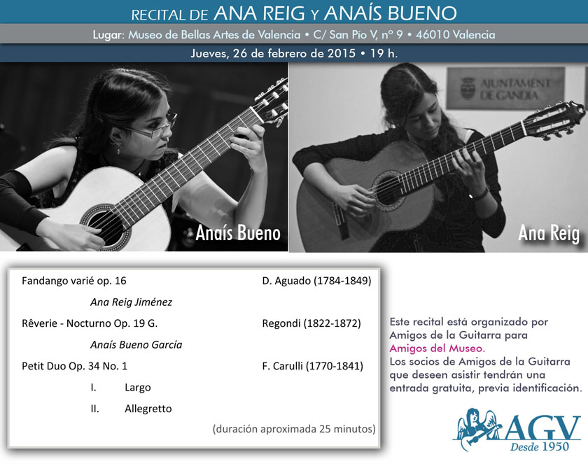 Recital de Ana Reig y Ana&iacute;s Bueno